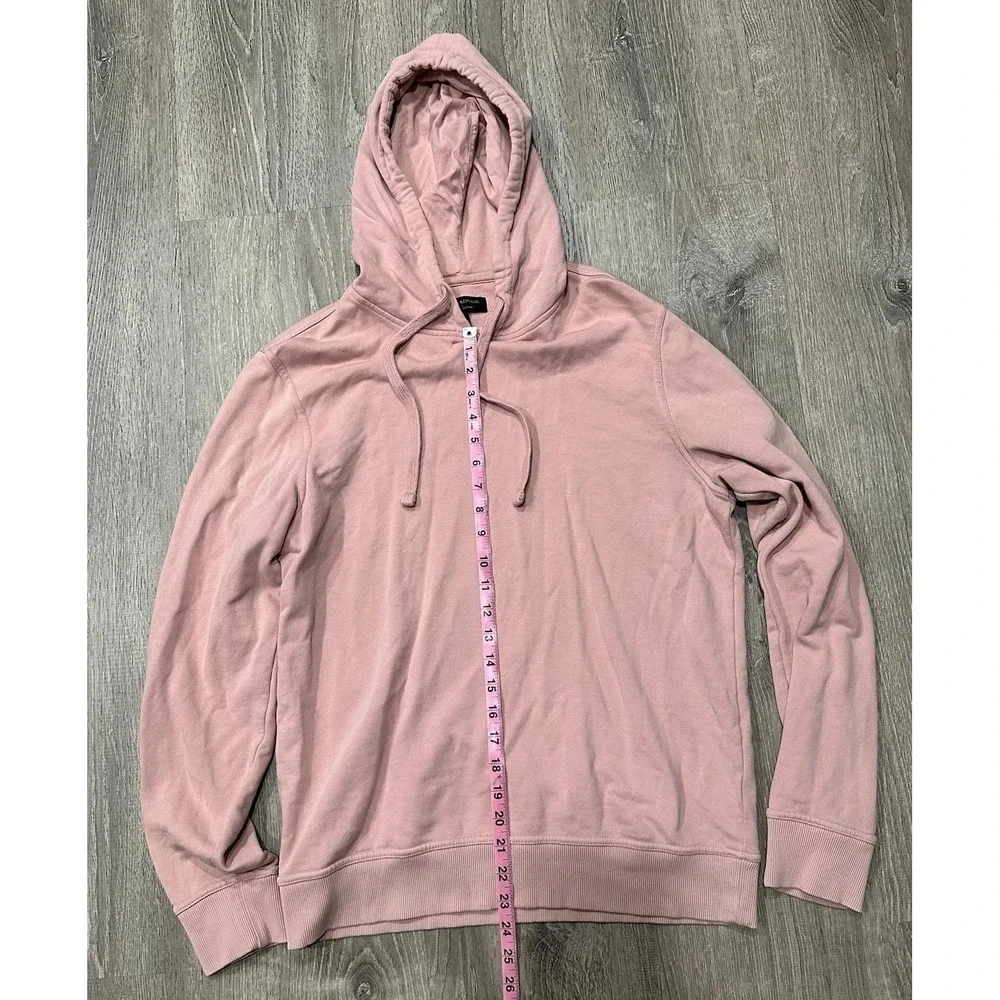 Banana Republic Hoodie Men's Medium Salmon Organic Cotton Heavyweight‎ Hoodie